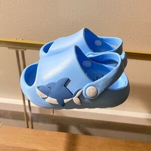 Children's Light Blue Shark Sandals
